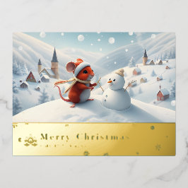 Schneebergmaus, rote Postkarte P