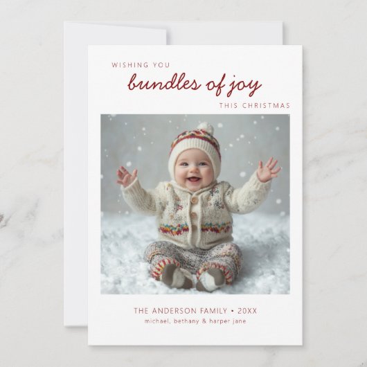 Schneebesen Feiertagskarte (Vorderseite)