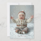 Schneebesen Feiertagskarte (Vorderseite)