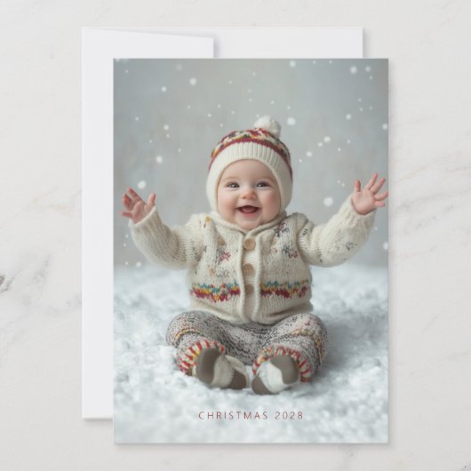 Schneebesen Feiertagskarte (Vorderseite)