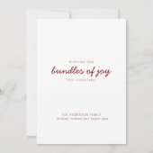 Schneebesen Feiertagskarte (Rückseite)