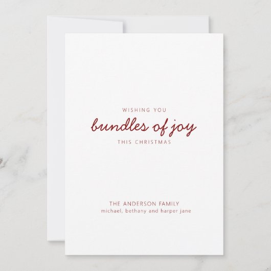 Schneebesen Feiertagskarte (Rückseite)