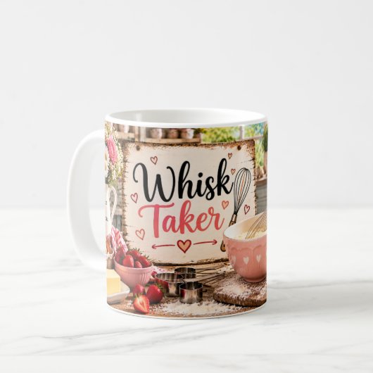 Schneebesen Pink Backmug Kaffeetasse (Vorderseite Links)