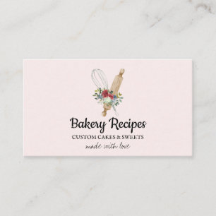 Schneebesen Rosa Heim-Bäckerei-Koch Visitenkarte