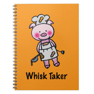Schneebesen Taker Schwein - Lustiges Chef Design Notizblock