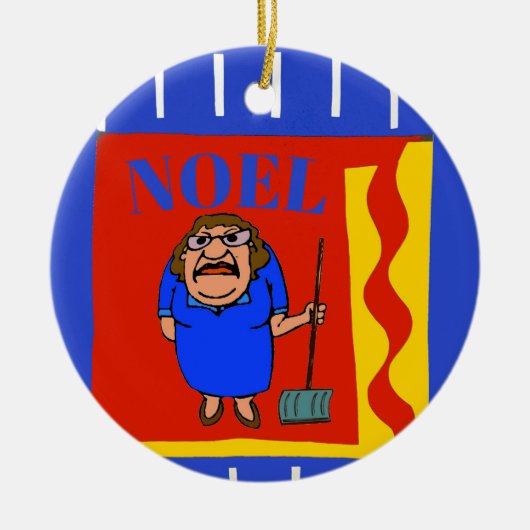 Schneebesen, Weihnachten, Hinzufügen, Bearbeiten Keramik Ornament (Vorne)