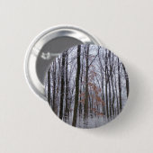 Schneebestäubte Wald-Winterlandschaftsfotografie Button (Vorne & Hinten)