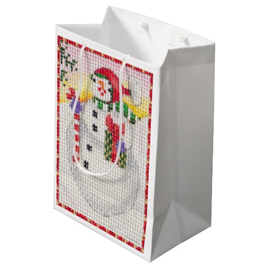 Schneebeutel Mittlere Geschenktüte (Rückseite Schrägansicht)