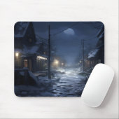 Schneebezauberndes Winterdorf Mousepad (Mit Mouse)