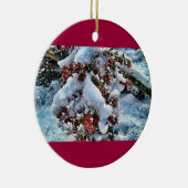 Schneebilder auf einem orniment keramik ornament (Rechts)