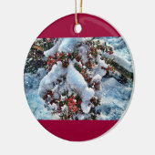 Schneebilder auf einem orniment keramik ornament (Links)