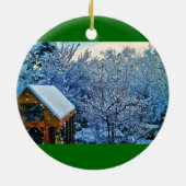 Schneebilder auf einem orniment keramik ornament (Hinten)