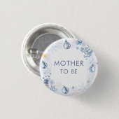 Schneeblatt-Blumen-Winter-Mutter-Kind-Party Button (Vorne & Hinten)