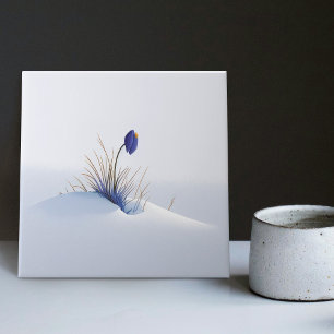 Schneeblaue Berg-Krokus-Wiedergeburts-Blumenkerami Fliese