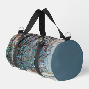 Schneeblaue Graue Winter-Naturszene Duffle Bag