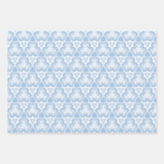 Schneeblauer Swirl Geschenkpapier Set (Vorderseite 2)