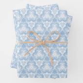 Schneeblauer Swirl Geschenkpapier Set (Beispiel)