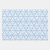 Schneeblauer Swirl Geschenkpapier Set (Vorderseite)