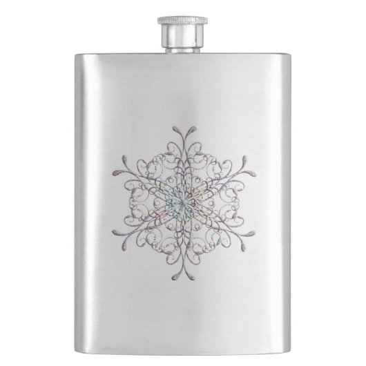Schneeblume-Flasche Flachmann (Vorderseite)