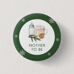 Schneeblume S'more-Keks-Baby-Shower für werdende M Button