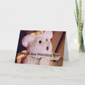 SchneeBlumen 016, Engel passen 0ver wir auf! Karte (Vorderseite)