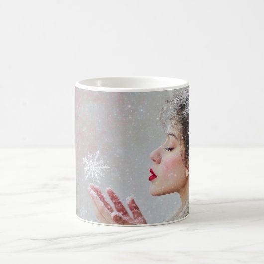 Schneeblumen wehen kaffeetasse (Mittel)