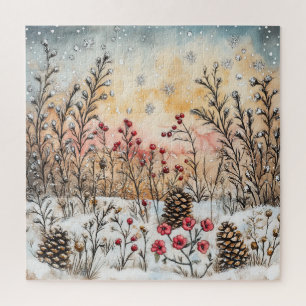 Schneeblumen-Winterrätsel Puzzle