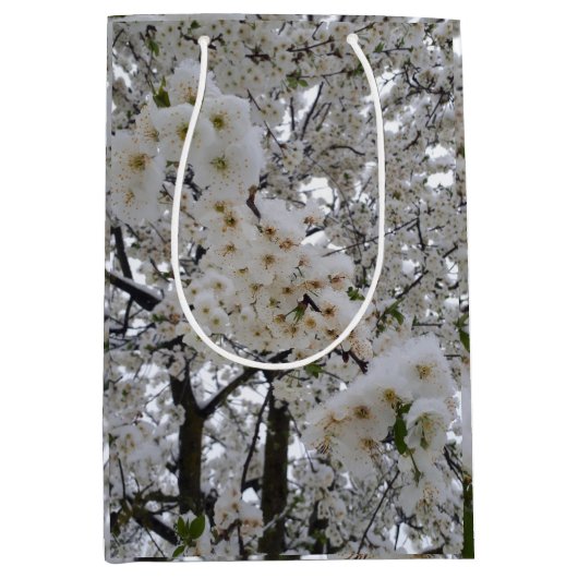 Schneeblüten-Geschenktasche Mittlere Geschenktüte (Vorderseite)