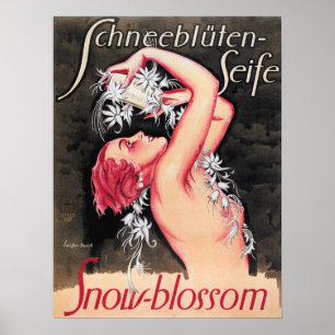 Schneebluten Seife Snow Blossom Badeseife Deutsch Poster