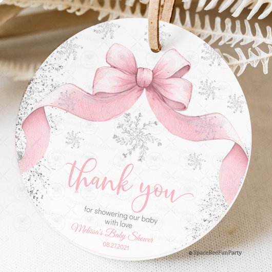 Schneebogen-Baby-Party Geschenkanhänger