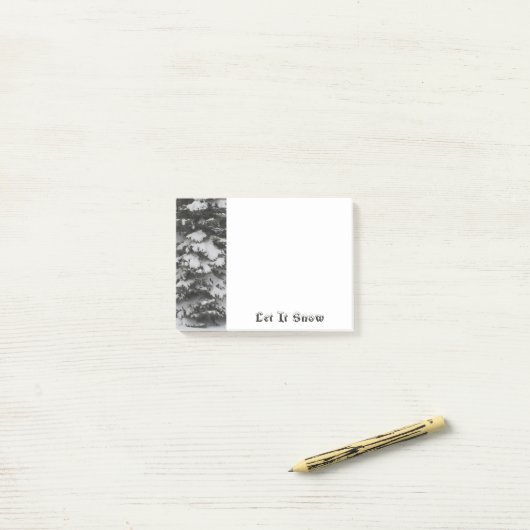 Schneebründe Zweige Post-it®-Notizen Post-it Klebezettel (Auf Schreibtisch)