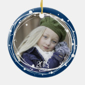 Schneebubbles Weihnachtsfeiertag Keramikornament (Hinten)