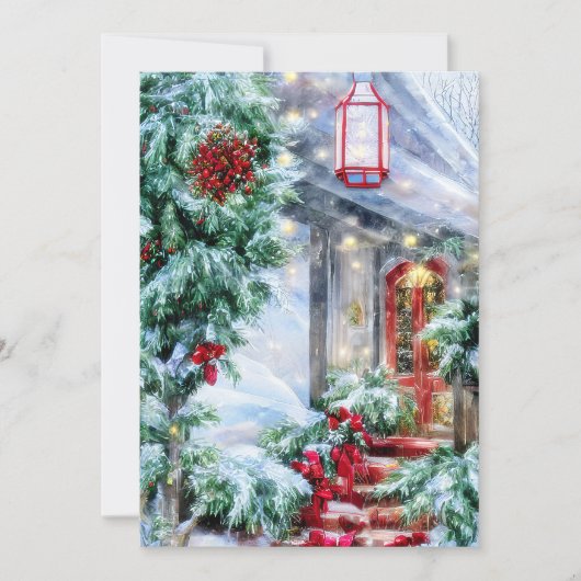Schneebudget für vordere Treppe Weihnachten (Vorderseite)
