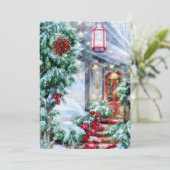 Schneebudget für vordere Treppe Weihnachten (Stehend Vorderseite)