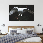 Schneebuhl mit offenen Flügeln 60x40 (150x100cm) w Leinwanddruck (Insitu (Schlafzimmer))