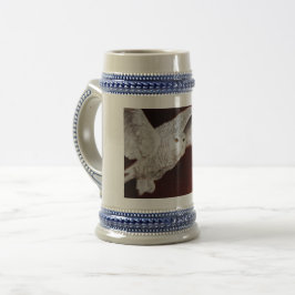 Schneebuschel auf dem Jagdbierstein Bierglas