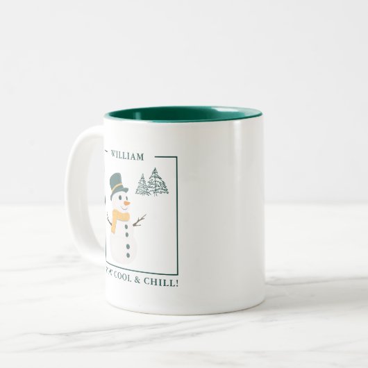 SchneeCool & Kill Custom Snowman Tasse - Geschenk (Vorderseite Links)