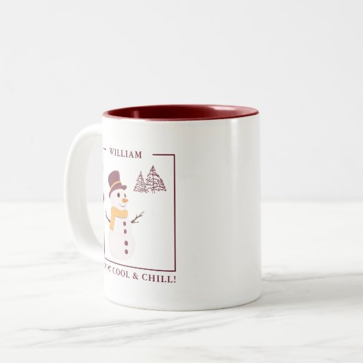 SchneeCool & Kill Custom Snowman Tasse - Geschenk (Vorderseite Links)