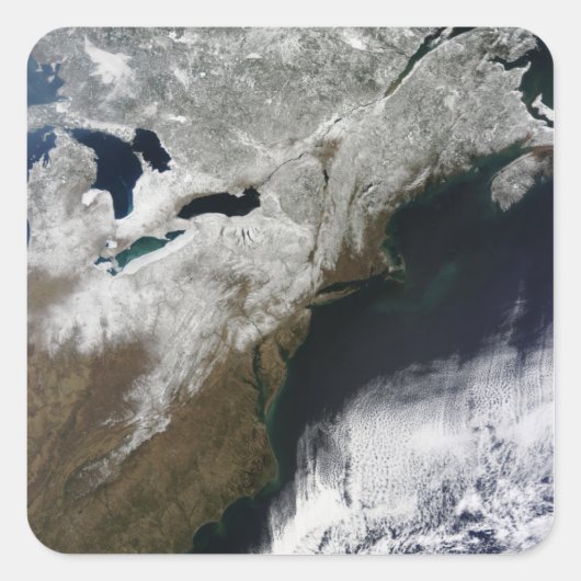 Schneedecke aus Kanada Quadratischer Aufkleber (Vorderseite)