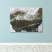 Schneedecke aus Nordosttexas Leinwanddruck (Insitu (Holzboden))