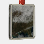 Schneedecke aus Nordosttexas Silbernes Ornament (Rechts)