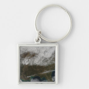 Schneedecke, die von nordöstlichem Texas ausdehne Schlüsselanhänger