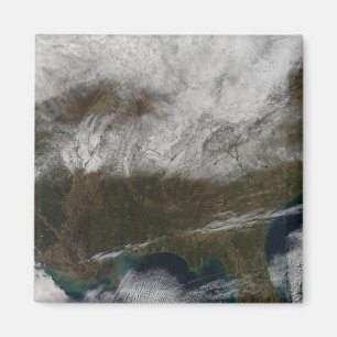 Schneedecke, die von nordöstlichem Texas ausdehnen Magnet