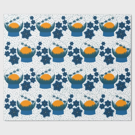 Schneedecke, dunkelblaues Packpapier (Flach)