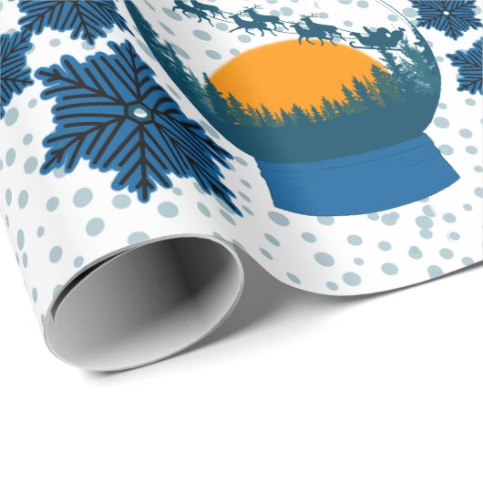 Schneedecke, dunkelblaues Packpapier (Rolleneckpunkt)