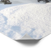 Schneedecke Godafoss Wasserfall Poster (Ecke)