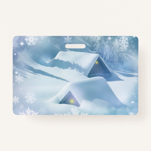 Schneedecke in einem Wald Ausweis (Vorderseite)