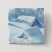 Schneedecke in einem Wald Button (Vorderseite)