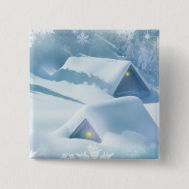 Schneedecke in einem Wald Button