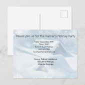 Schneedecke in einem Wald Einladungspostkarte (Vorne/Hinten)